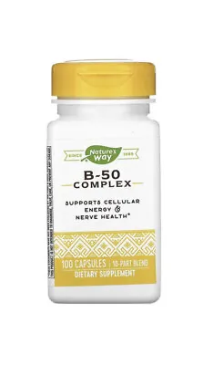 B-50 Complex By Nature's Way 100 Capsules Exp 10/31/2024 FREE SHIPPING • $17.99