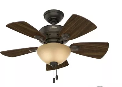 Hunter 52090 34 Inch Ceiling Fan With Light - New Bronze *FAST SHIP* • $75