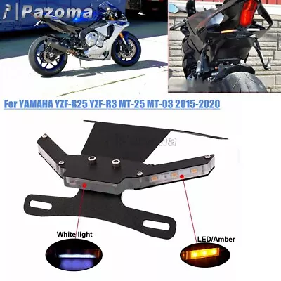 For Yamaha YZF R3 R25 MT25 Tail Tidy Fender Eliminator LED Light Holder 14-20 • $66.40