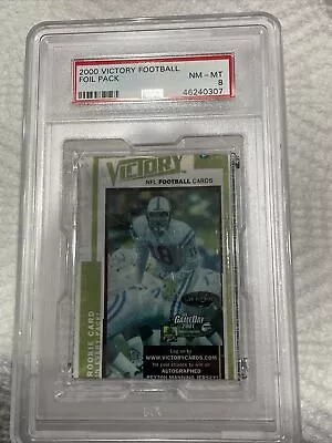 2000 Victory Football Pack PSA 8 NM-MT Tom Brady RC Year • $115