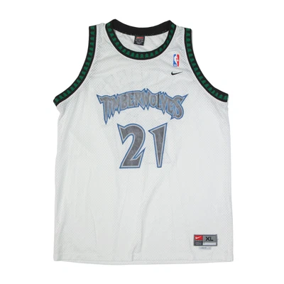 £21.99 • Buy NIKE TEAM Timberwolves 21 Basketball Garnett USA Jersey White Sleeveless Mens XL