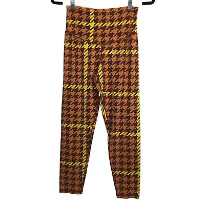 Offline By Aerie Women's Houndstooth Brown Yellow Leggings Size Large • $35