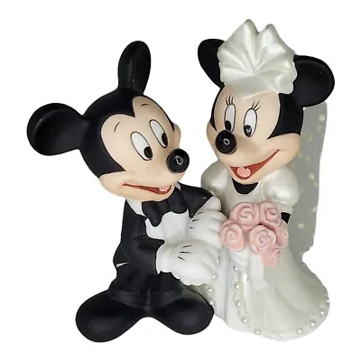 £28.49 • Buy Disney Mickey & Minnie Mouse Wedding Bride And Groom Porcelain
