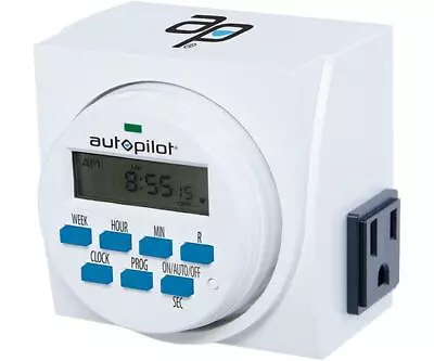 Autopilot Dual Outlet Digital 7 Day Timer TM01715D Hydrofarm • $20.99