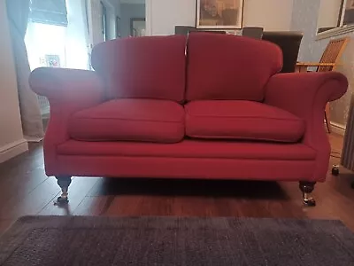 Laura Ashley Hertford 2 Seater Sofa Cranberry Woven Material • £400