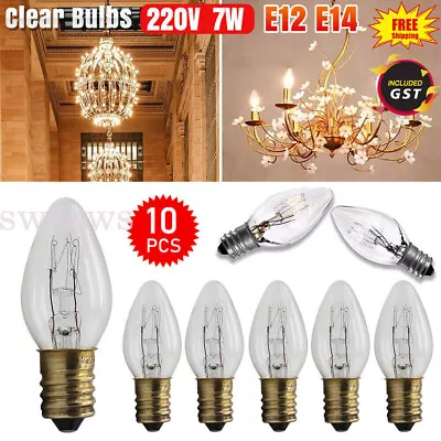 2/8/10 PCS 7W 240V E12/E14 Clear Bulbs Night Light Replacement Bulbs Home Decor • $9