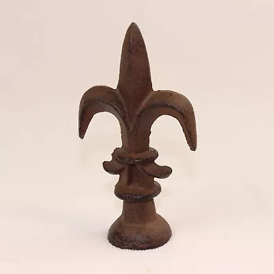 $18.95 • Buy Vintage Antique Fleur De Lis Finial Cast Iron Decor Statue 