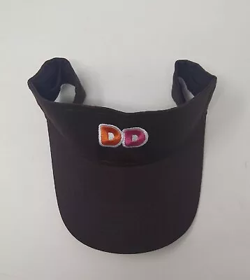 Dunkin Donuts DD Visor Cap Hat Adult Adjustable Brown 100% Cotton • $3