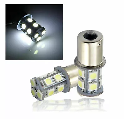 2x White 1156 BA15S 13-SMD 5050 LED Light Bulbs Turn Signal Backup Reverse 6000K • $6.30