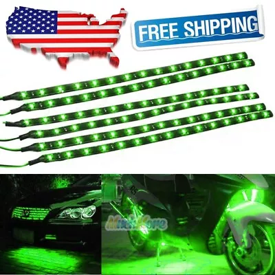 12pc Motorcycle RGB LED Neon Under Glow Lights Strip 120 LED For Universal IP65 • $8.99