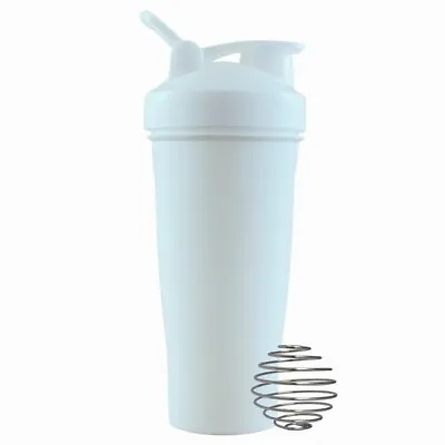 Blender Shaker Bottle 28oz With Mixing Ball Protein Bottle Solid White Bottle • $7.99