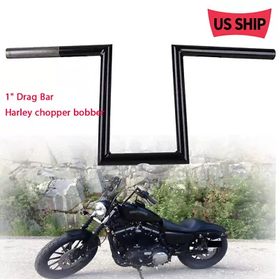 For Harley Sportster 883 Kawasaki Vulcan 900 1'' 25mm Handlebars Z-Bar 10 1/2'' • $61.99