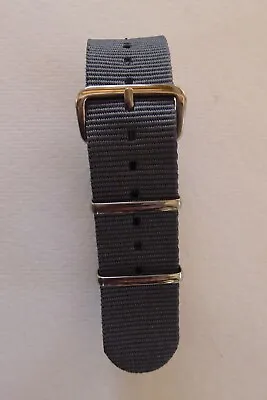 Plain Grey - Nato/g10/mod Military Style Nylon Watch Strap - 14mm To 24mm • £5.99