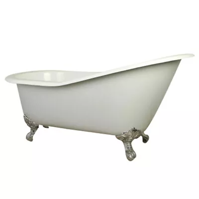 Kingston Brass VCT7D653129B Edwardian 61  Cast Iron Clawfoot Tub • $1764.73