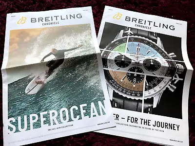 £9.99 • Buy Breitling Chronicle Issue 1 & 2 Watch Catalogue Magazines 2022 - UK Issue