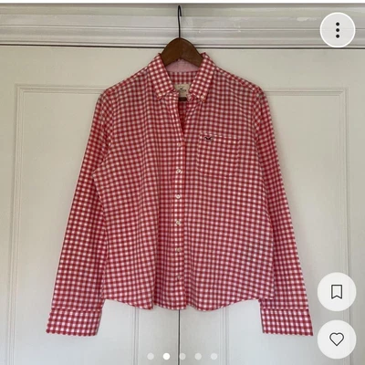 £19.50 • Buy Hollister Red Checked Long Sleeve Shirt Size Large