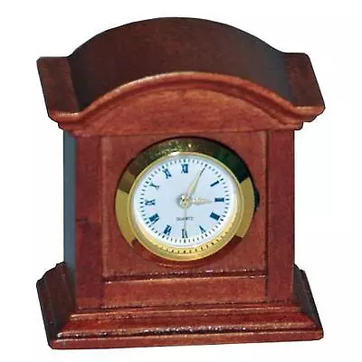 Working Mantle Clock Oak For 1:12 Scale Dolls House DF1485 • £13.98