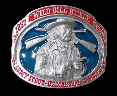 'wild Bill Hickok  Belt Buckle Army Scout-u.s. Marshal-gambler Pewter New • $14.95