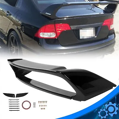 Gloss Blk Painted Rear Trunk Spoiler Wing JDM MUGEN Style For 06-11 Honda Civic • $59.99