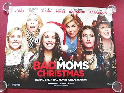 A BAD MOMS CHRISTMAS UK QUAD (30 X 40 ) ROLLED POSTER MILA KUNIS 2017 • £12.99