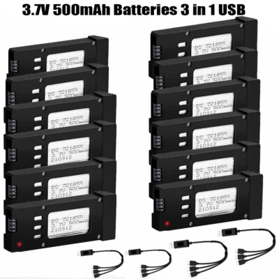 $35.99 • Buy 3 In 1 Charger + 3.7V 500mAh Lipo Battery For Eachine E58 JY019 S168 RC Drone AU