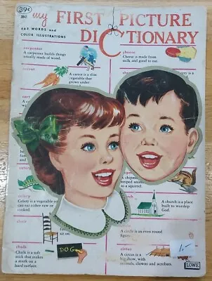 My First Picture Dictionary Childrens 3843 Lowe USA OK Cond. Mina Gow • £0.99