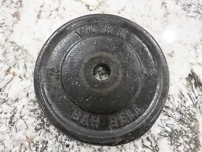 Vintage York Barbell 12-1/2 LB Barbell Weight Plate LOOK • $32.99