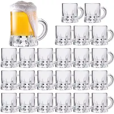 Mini Beer Mugs Bulk Shot Glasses Beer Glasses Set 1oz Small Clear Beer Stein ... • $33.21