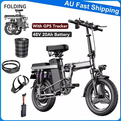 Electric Bike With GPS Fold Commuter Bicycle Scooter 48V Lithium Battery E Bike • $329.99