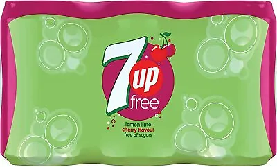 7UP Free - Cherry Flavoured Fizzy Drink Free Of Sugars - 6 X 330ml Cans | • £10.99