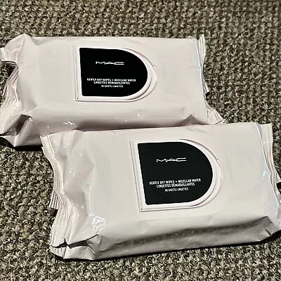 Lot Of 2 MAC Gently Off Wipes + Micellar Water 80 Sheets NEW SEALED • $30