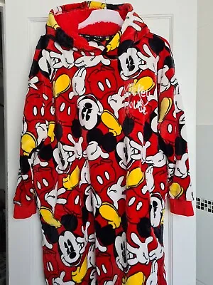 Disney MICKEY MOUSE Snuddie Hood Oversize Fleece Blanket Hoodie Snoodie Oodi M-L • £30