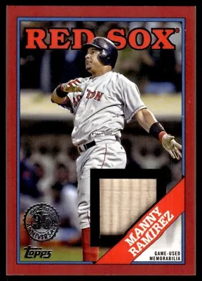Manny Ramirez 2023 Topps 1988 Topps Game Used Bat Red 23/25 Boston Red Sox • $19.99