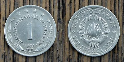 Yugoslavia 1 Dinar 1974 Coin • £1.50