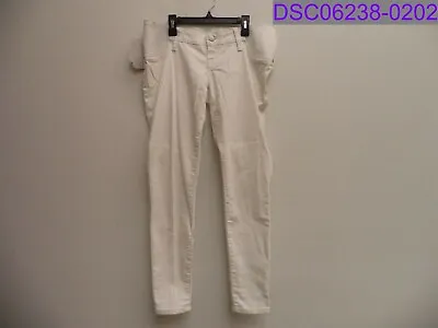 Women Size 2 Isabel Maternity Inset Panel White Skinny Jeans P/N 00554125 • $29.98