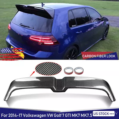 Oettinger Style For 14 -2017 Vw Golf 7 Mk7 Mk7.5 Carbon Color Rear Roof Spoiler • $99.99