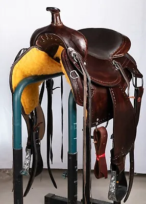 New Tennessee Trail Gaited Saddle 15 Inch Western Trail And Pad Horse Saddle Usa • $533.13