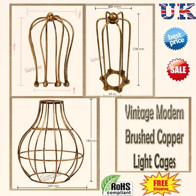 £7.74 • Buy Vintage Lampshade Metal Frame Industrial Light Lamp Wirecage Bulb Guard Bar Cafe