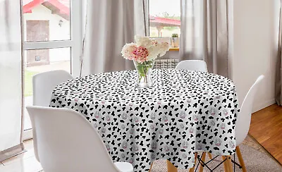 Cow Print Round Tablecloth Animal Hide Design • £27.99