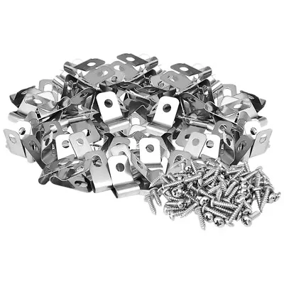  100 Pcs Aluminum Wire Clip Cage Clips Fence Assembly Clamps Livestock Barbed • £11.25