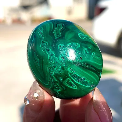 58G Natural Malachite Egg Quartzcrystal Energy Ball Reiki Healing • $35