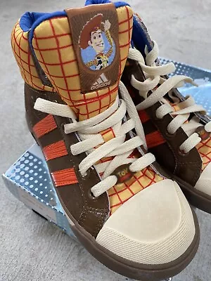 ADIDAS WOODY TOY STORY UNISEX SIZE 2 PLAY SHOES Vintage Toy Story 3 • $139.99