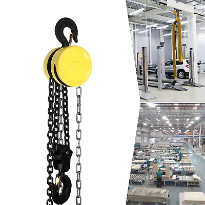 2 Ton Hand Chain Hoist 4409 Lbs Capacity 10 Feet Manual Chain Fall For Warehouse • $56.97