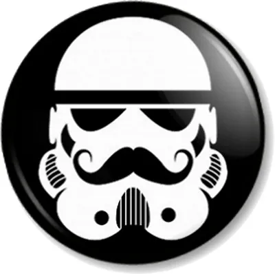 £0.99 • Buy Moustache Stormtrooper 25mm 1  Pin Button Badge Movember Tash Star Wars Novelty