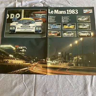 Poster Le Mans 24 Hrs 1983 Porsche 956 Wins Size 59 X 44 CM • £5