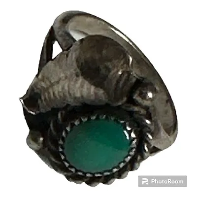 Vintage Sterling Silver Turquoise Ring Sz 5.5 • $100
