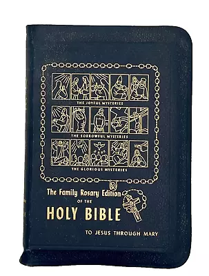 Holy Bible The Family Rosary Edition Catholic 1953 To Jesus Through Mary Vintage • $24.95