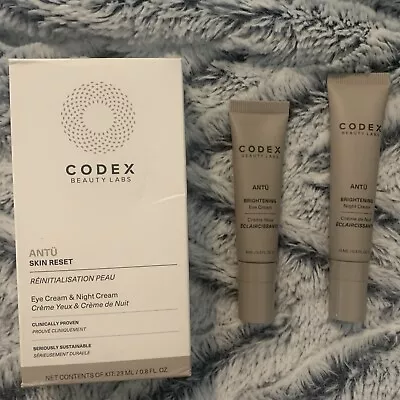 Codex BeautyLabs Antü Skin Reset Kit- Eye Cream 8ml & Night Cream 15ml • $37.09