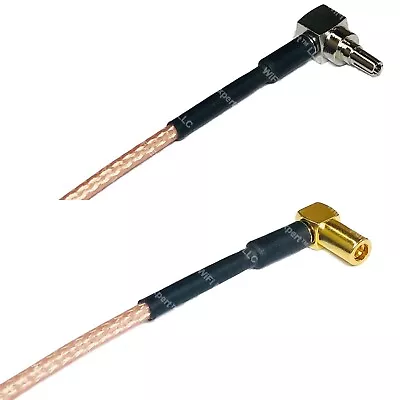 RG316 CRC9 MALE ANGLE To SMB MALE ANGLE RF Cable Rapid-SHIP LOT • $11.24