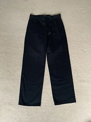 Zara Navy Straight Leg Trousers Size 30 BNWT • £15